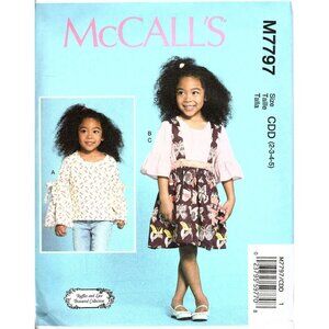 McCall's M7797 Girls 2 to 5 Top and Skirt Uncut Sewing Pattern New